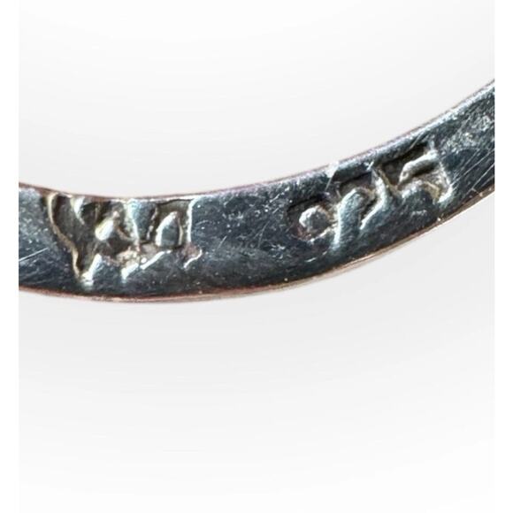 Vintage 925 Fede Gimmel Clasped Hands Heart Ring Sterling Silver Size 7.75 - Picture 8 of 9